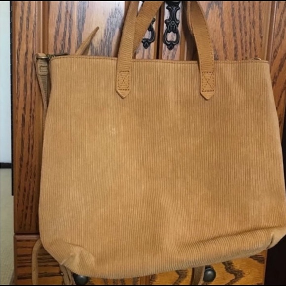 Madewell Handbags - Madewell the transport corduroy suede small crossbody bag purse